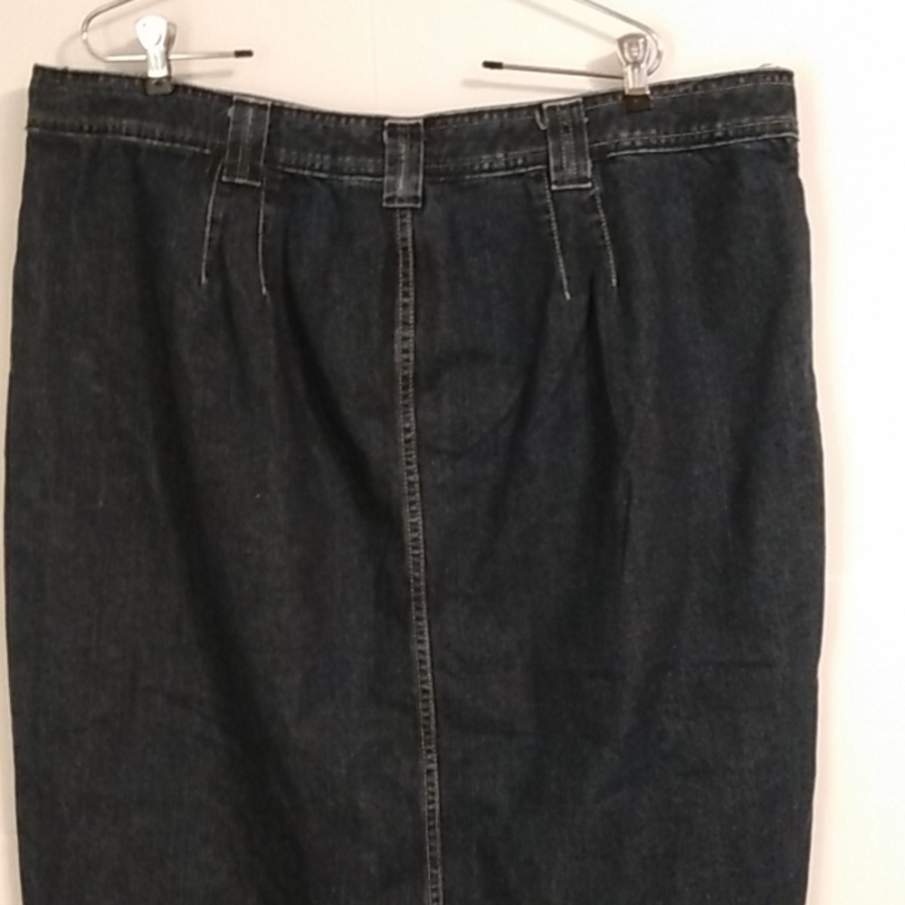 Vtg Y2k Venizia Dark Rinse Jeans Denim Skirt Modest Trad Wife Discreet College - Picture 7 of 10